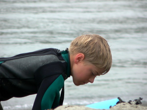 Sand castles take great concentration
